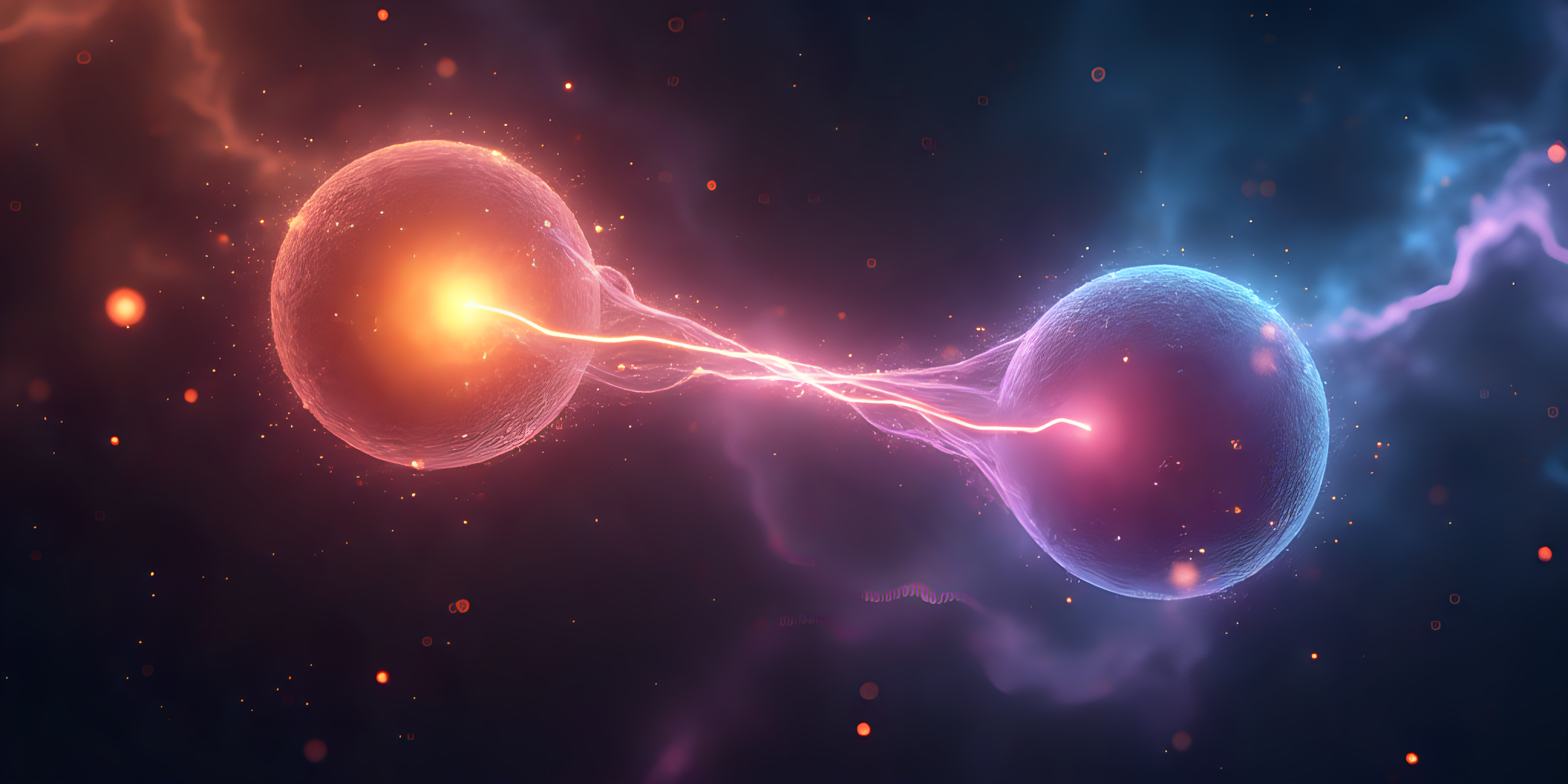 Cosmic background with connected spheres